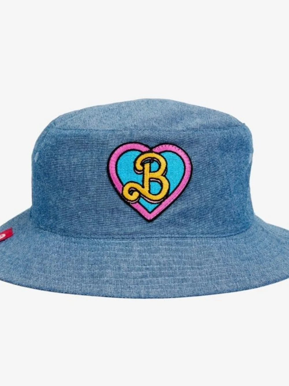 Barbie The Movie Heart Logo Blue Denim Bucket Hat - One Size